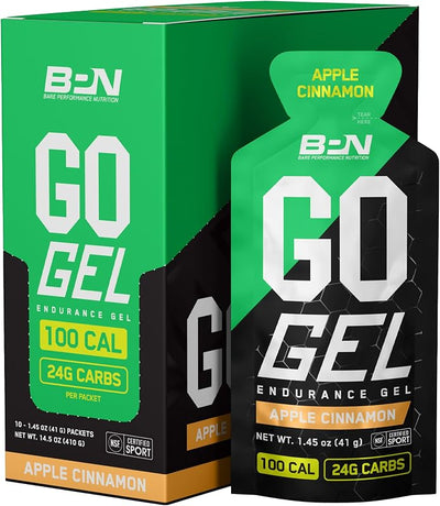 Gel Endurance Vegano Sin Gluten 10 Pzas Sabor Manzana Canela