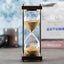 Reloj arena madera 60 minutos arena dorada