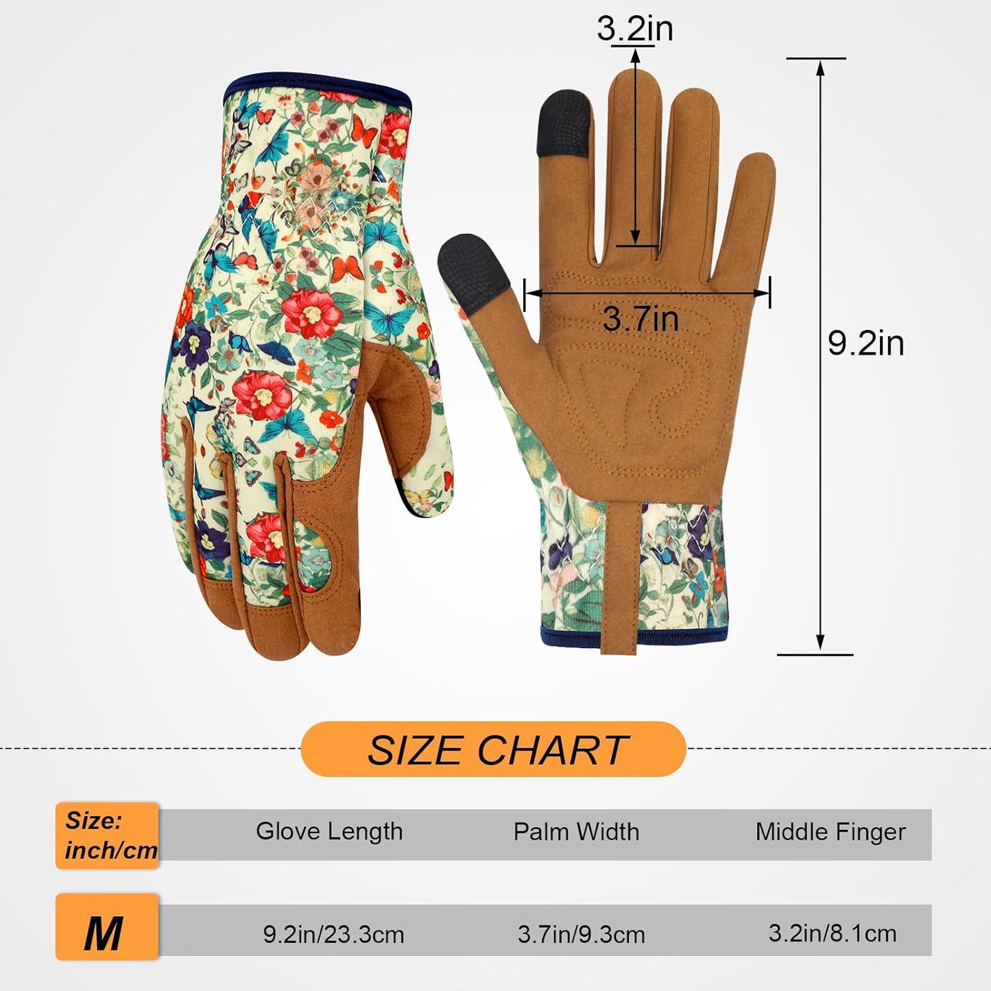 Guantes jardinería cuero mujer a prueba espinas tactil
