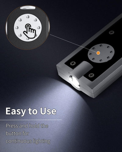 20 Linternas LED planas negras ultrabrillantes para EDC camping