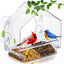 Comederos aves ventanas ventosas fuertes transparentes