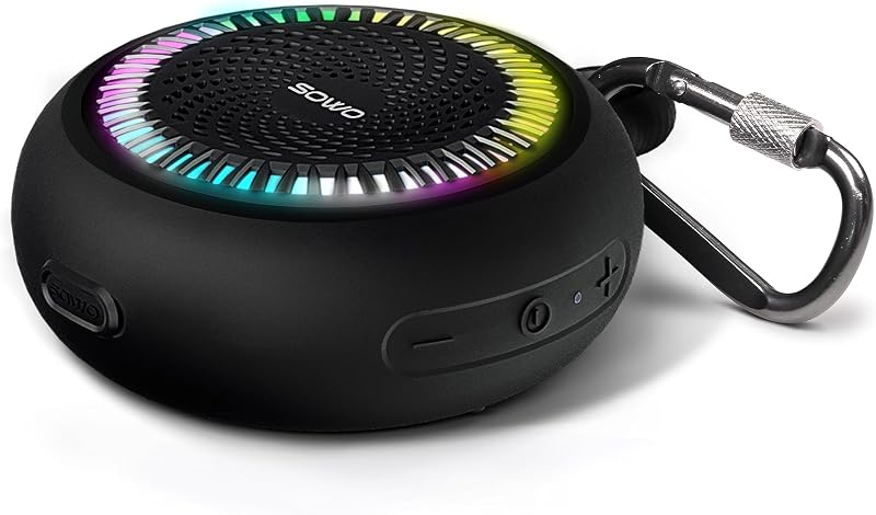 Altavoz Bluetooth impermeable para baño viaje con luces