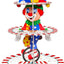 Soporte magdalenas circo redondo cartón fiesta cumpleaños