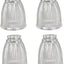 Pantalla cristal ventilador techo 4-1/4x5" 4uds