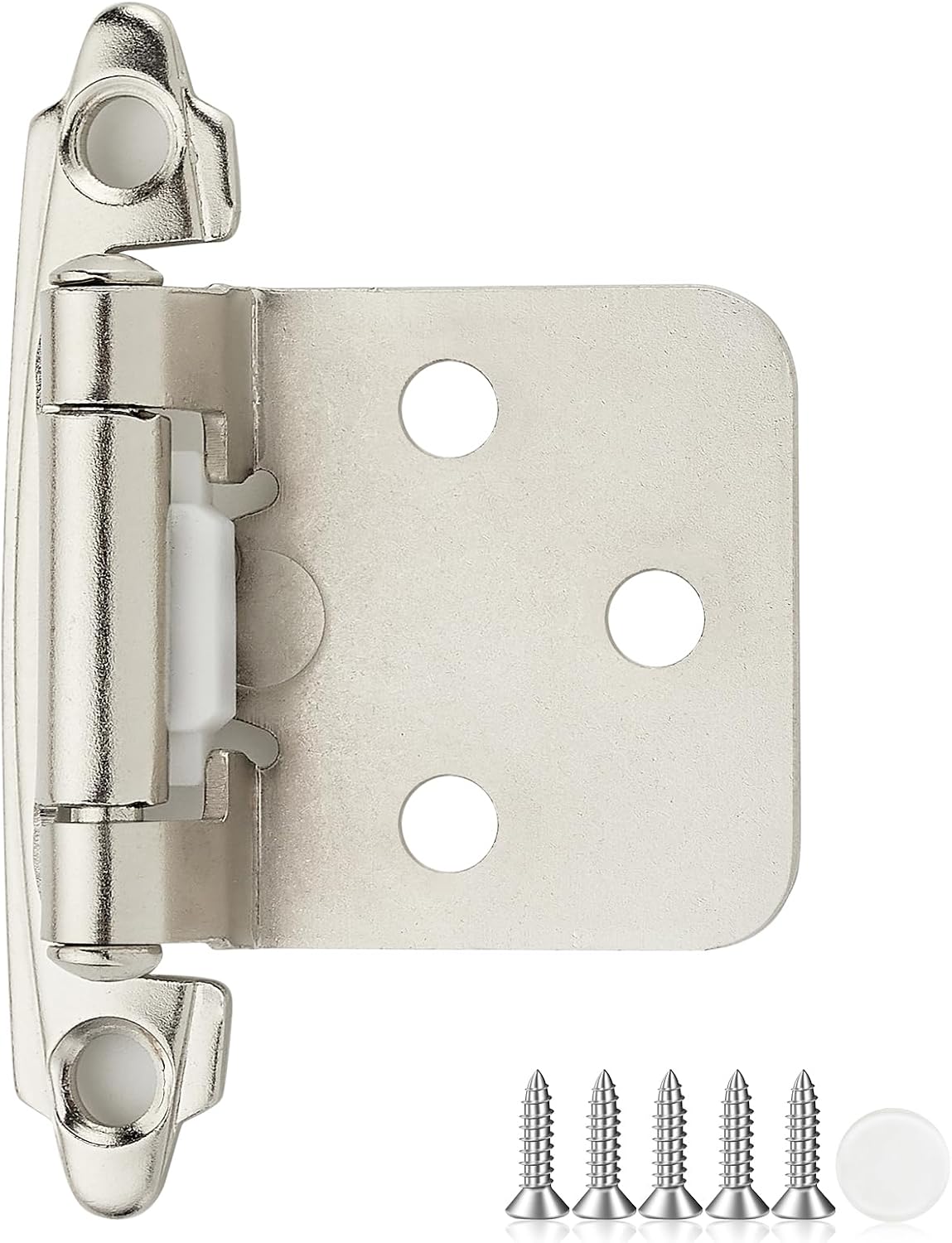 50 Pzas Bisagras Níquel Cepillado Cocina 1/2pulg Semiocultas