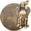 Clip visera ángel guardián perro coche bronce