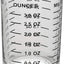 Vaso chupito medidor 3oz con líneas de medición