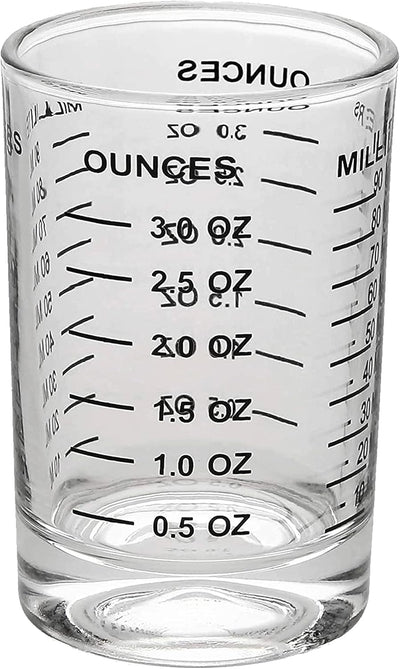 Vaso chupito medidor 3oz con líneas de medición