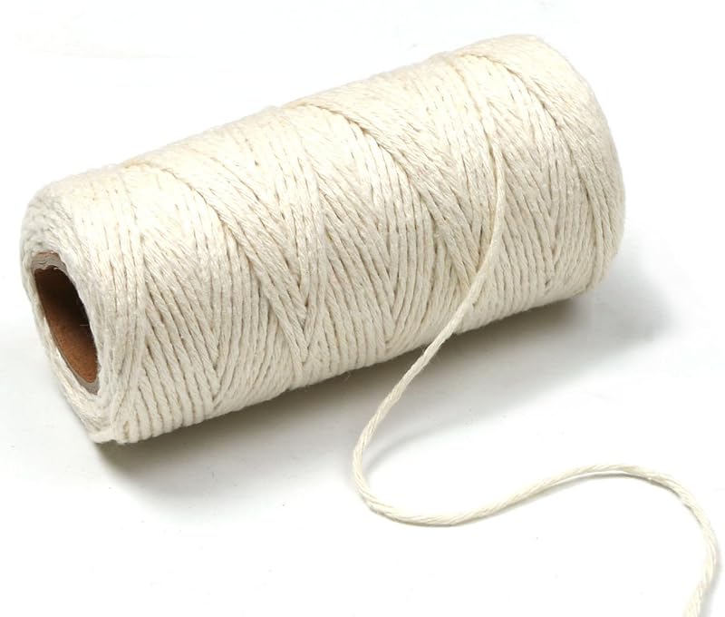 Cuerda algodón 100 yardas color blanco manualidades cocina