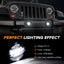 Luces antiniebla LED 4" comp Jeep Wrangler 07-18 negro