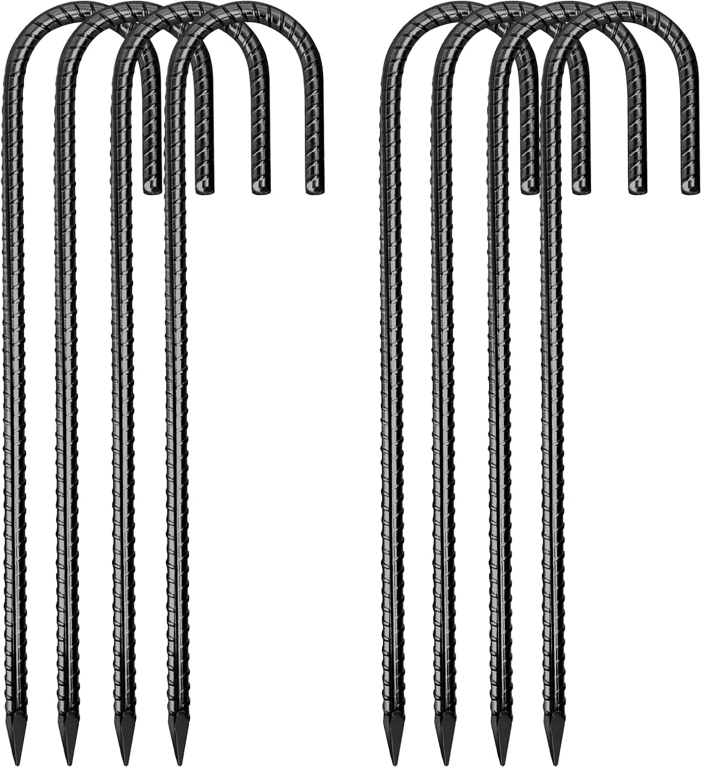Set estacas metal J con gancho tienda toldo