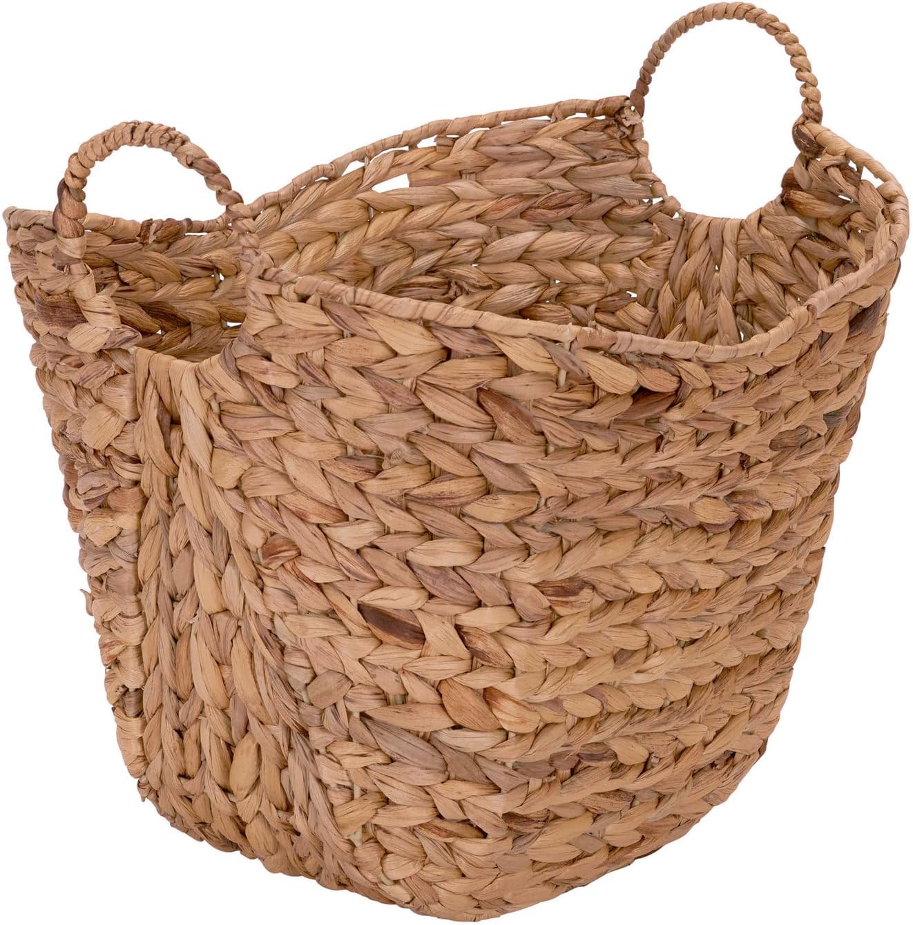 Cesto mimbre asas Jacinto de agua natural