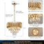 Candelabro cristal dorado 16pulg lámpara colgante