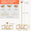 Candelabro dorado 4 luces estilo campo cocina sala