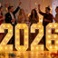 Kit números LED 2026 para graduación con pegamento