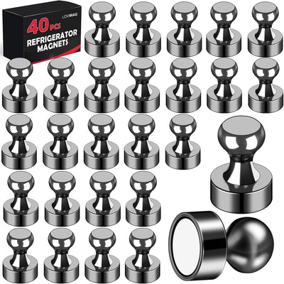 40 Imanes negros metal para pizarra blanca oficina cocina