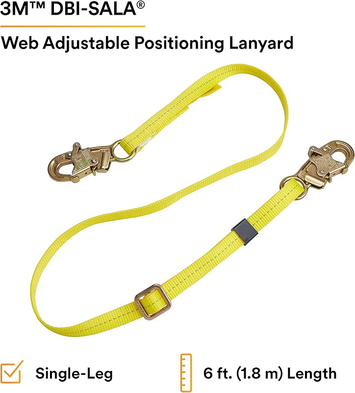Cordón posicionamiento ajustable 6ft 3/4pulg amarillo