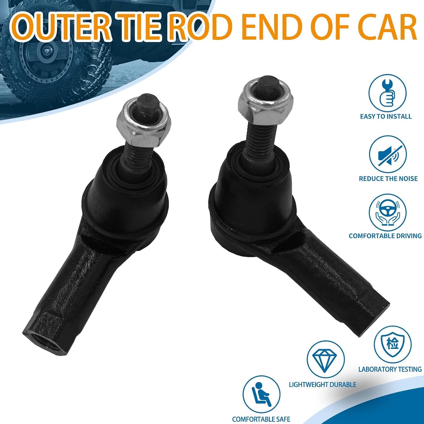 Kit 2 pzas extremo barra acoplamiento Chevy Sonic 12-19 negro