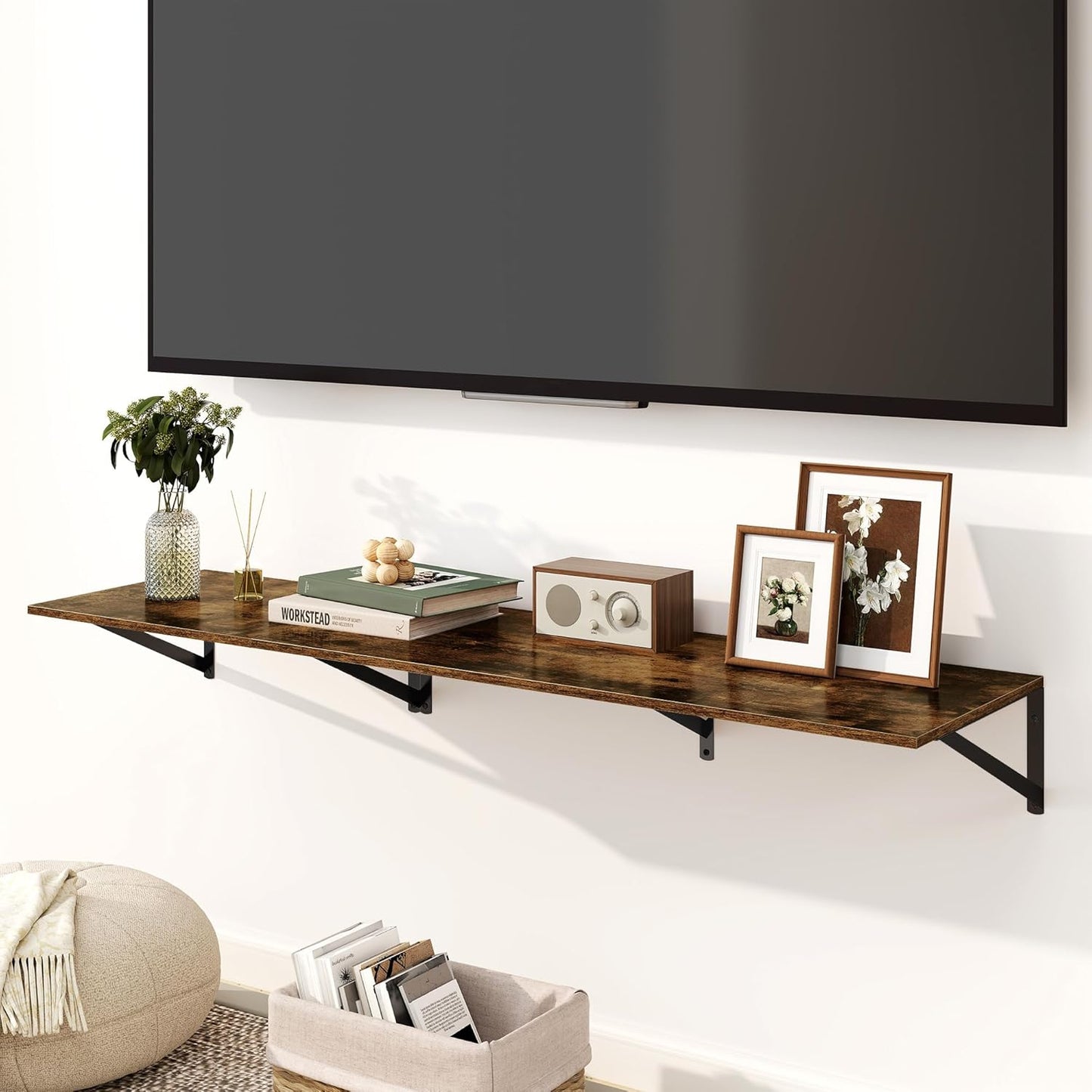 Estantes flotantes pared set 2 12" prof 16" ancho