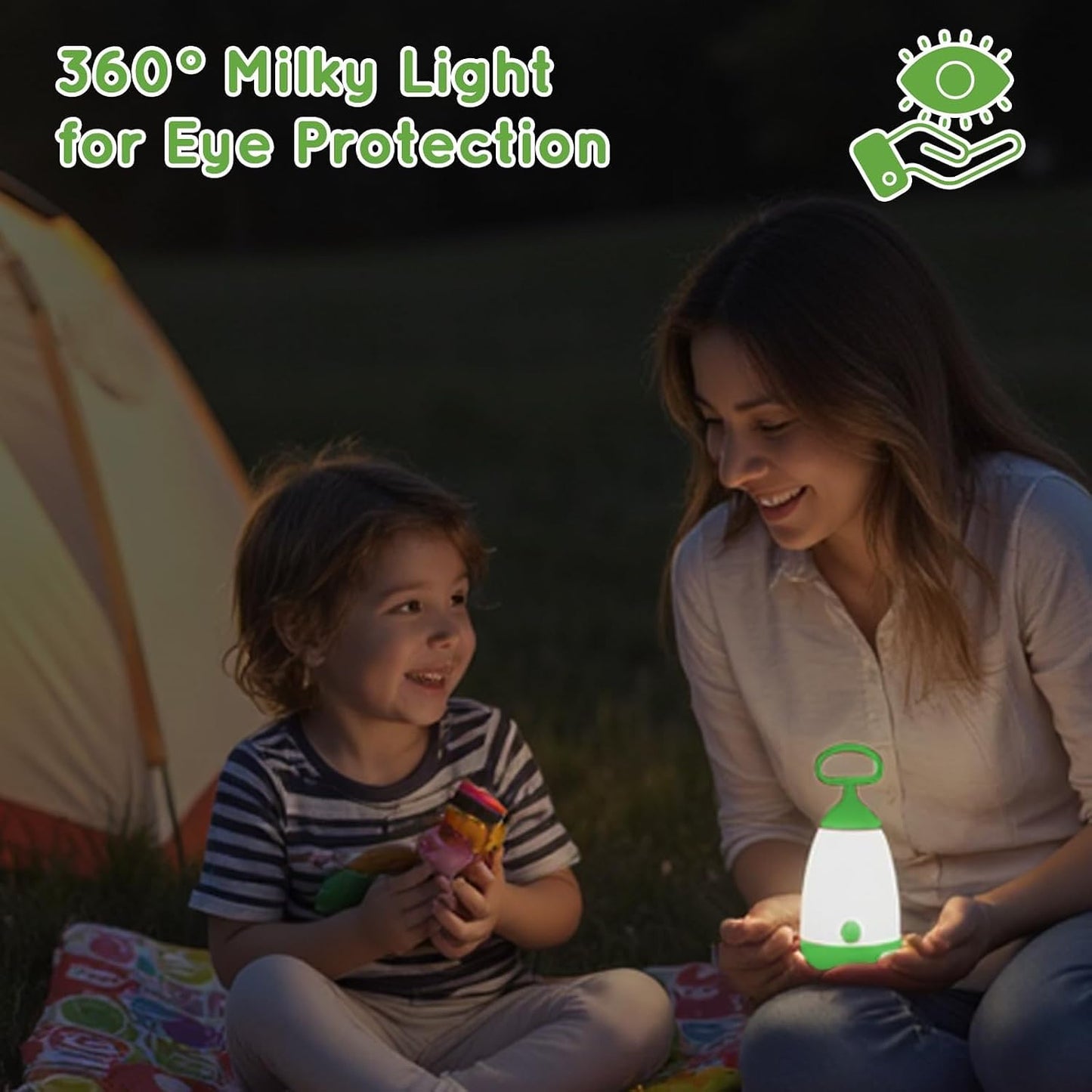 Linterna campamento niños luz nocturna RGB IPX4 portátil