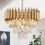 Candelabro cristal dorado 16pulg lámpara colgante