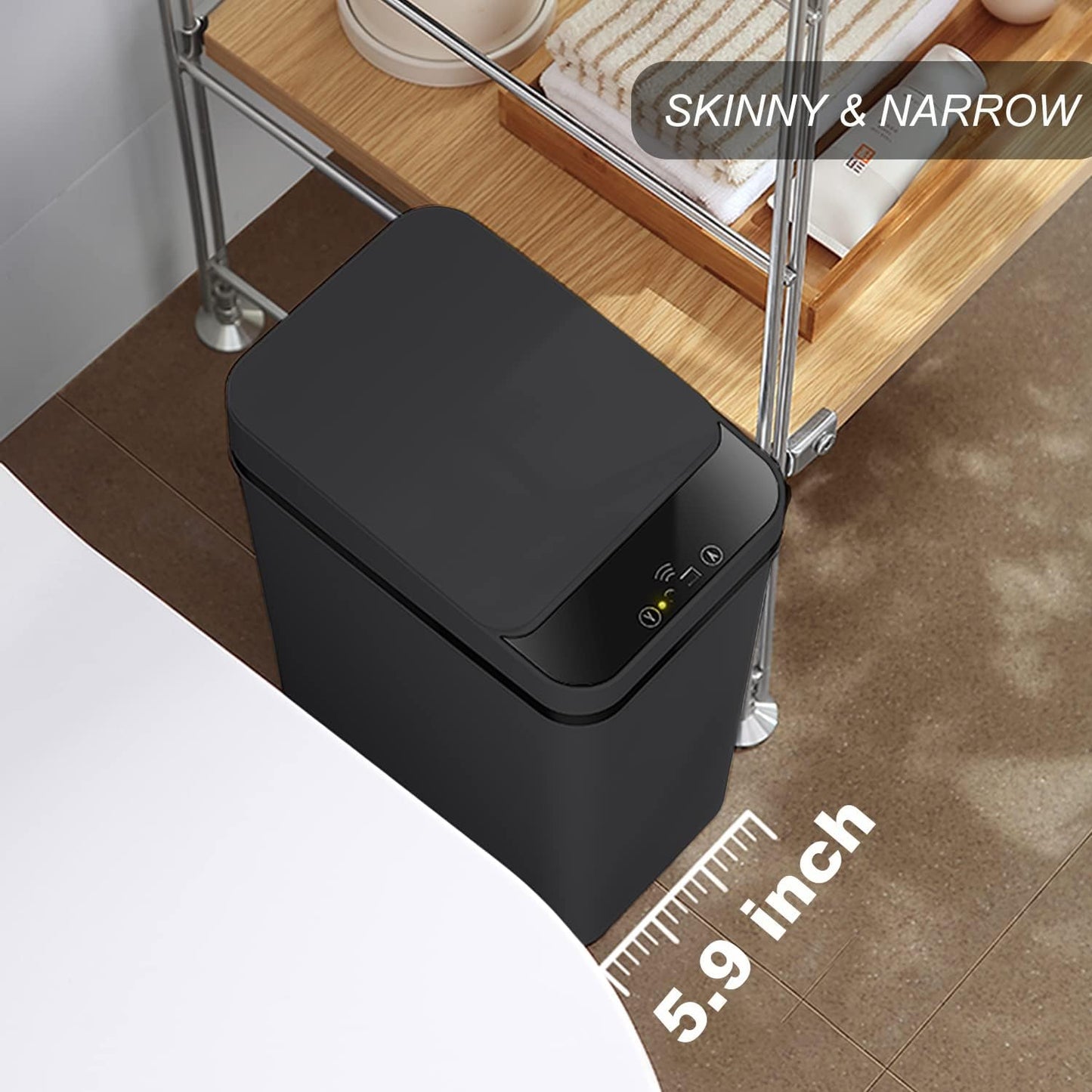 Cubo basura 2.5gal sensor movimiento plástico