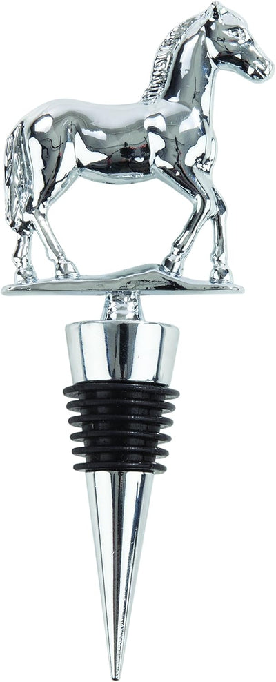 Tapón botella vino metal sello goma plateado set 1
