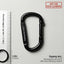 Mosquetón anillo D 800lb clip multiusos camping