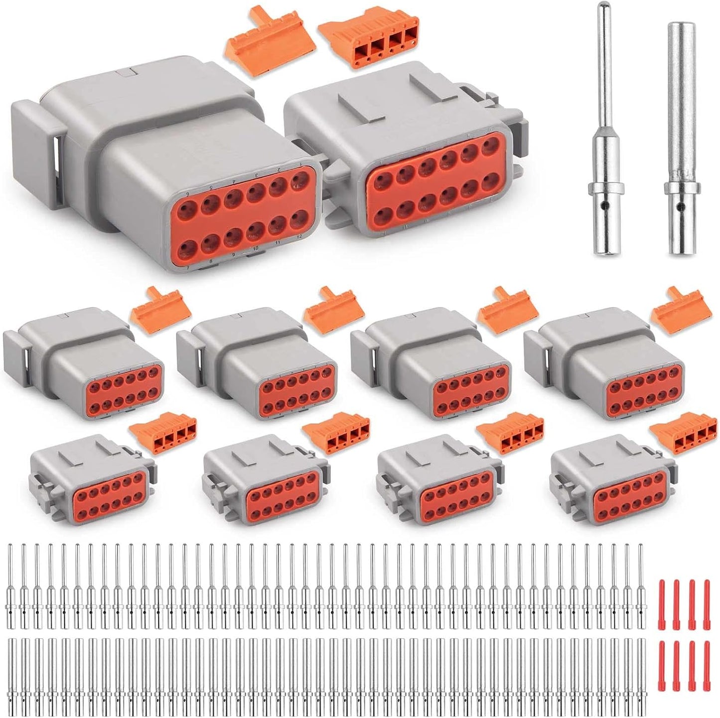 Conector DTM 12 pines 4 kits 20-22AWG impermeable coche