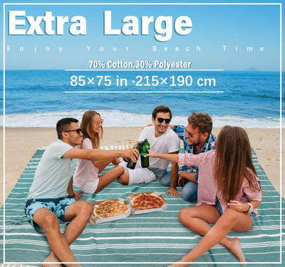 Toalla playa turca XXL algodón 85x75cm para piscina y picnic