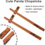 Set palillos madera natural estilo chino 2 pares