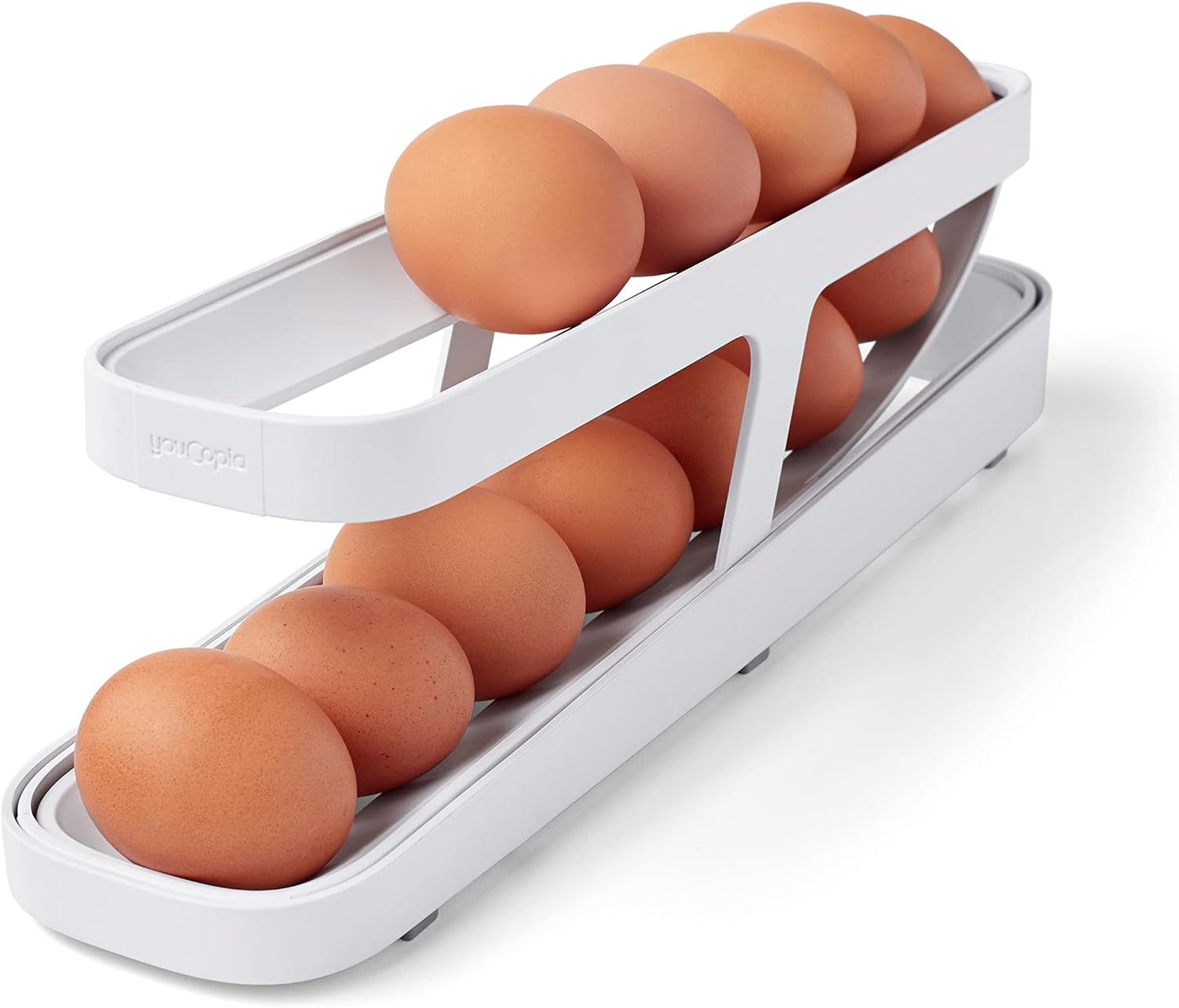 Dispensador huevos enrollable ahorra espacio