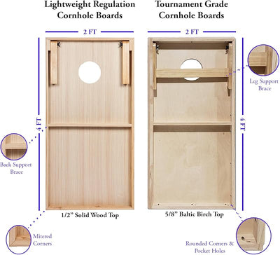 Set tablas maíz temática 4x2 ft con bolsas frijoles