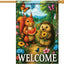 Bandera jardín doble cara 28x40" ardilla flor