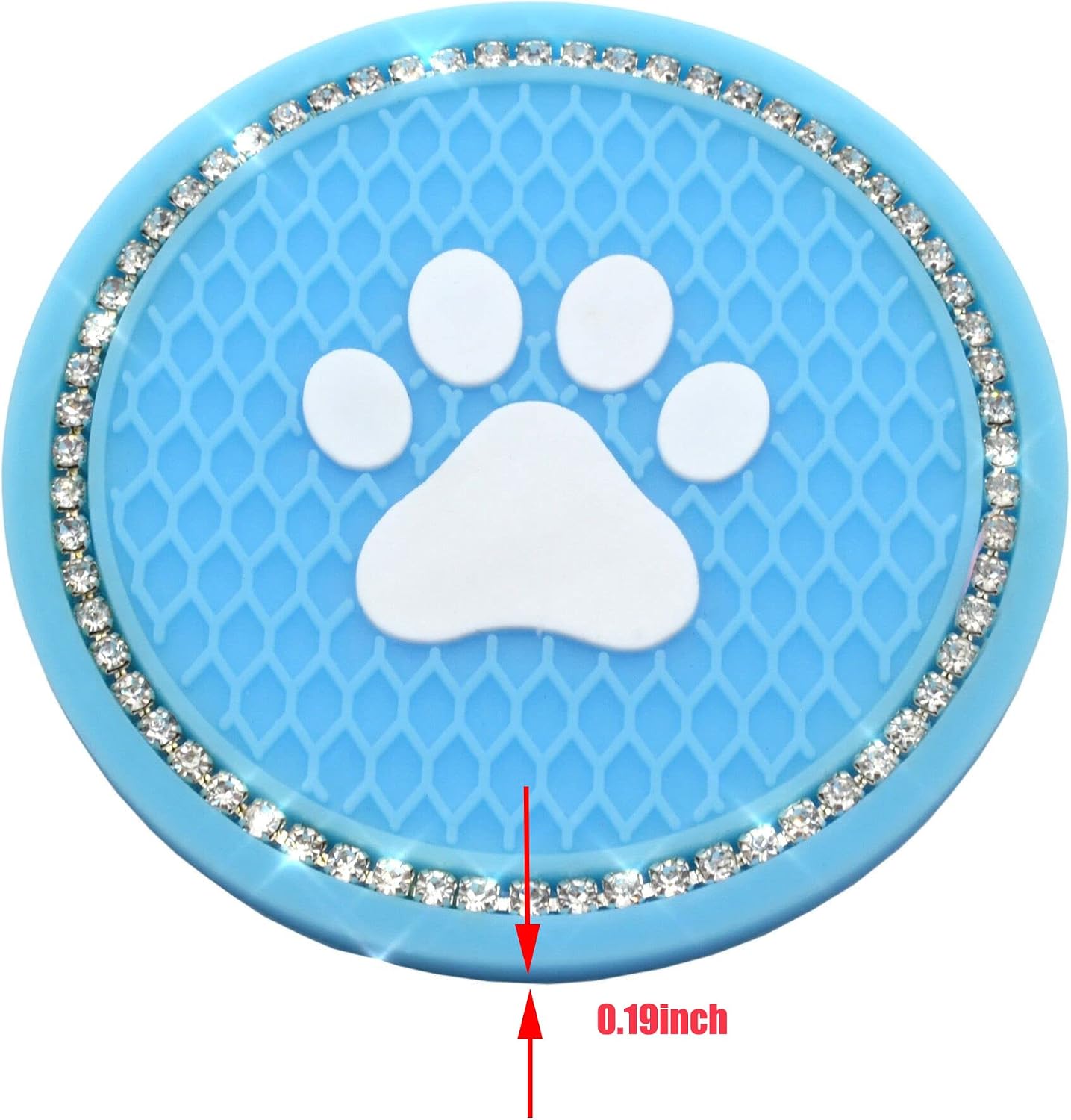 4 Pzas Posavasos Silicona Antiderrap 2.75pulg Azul