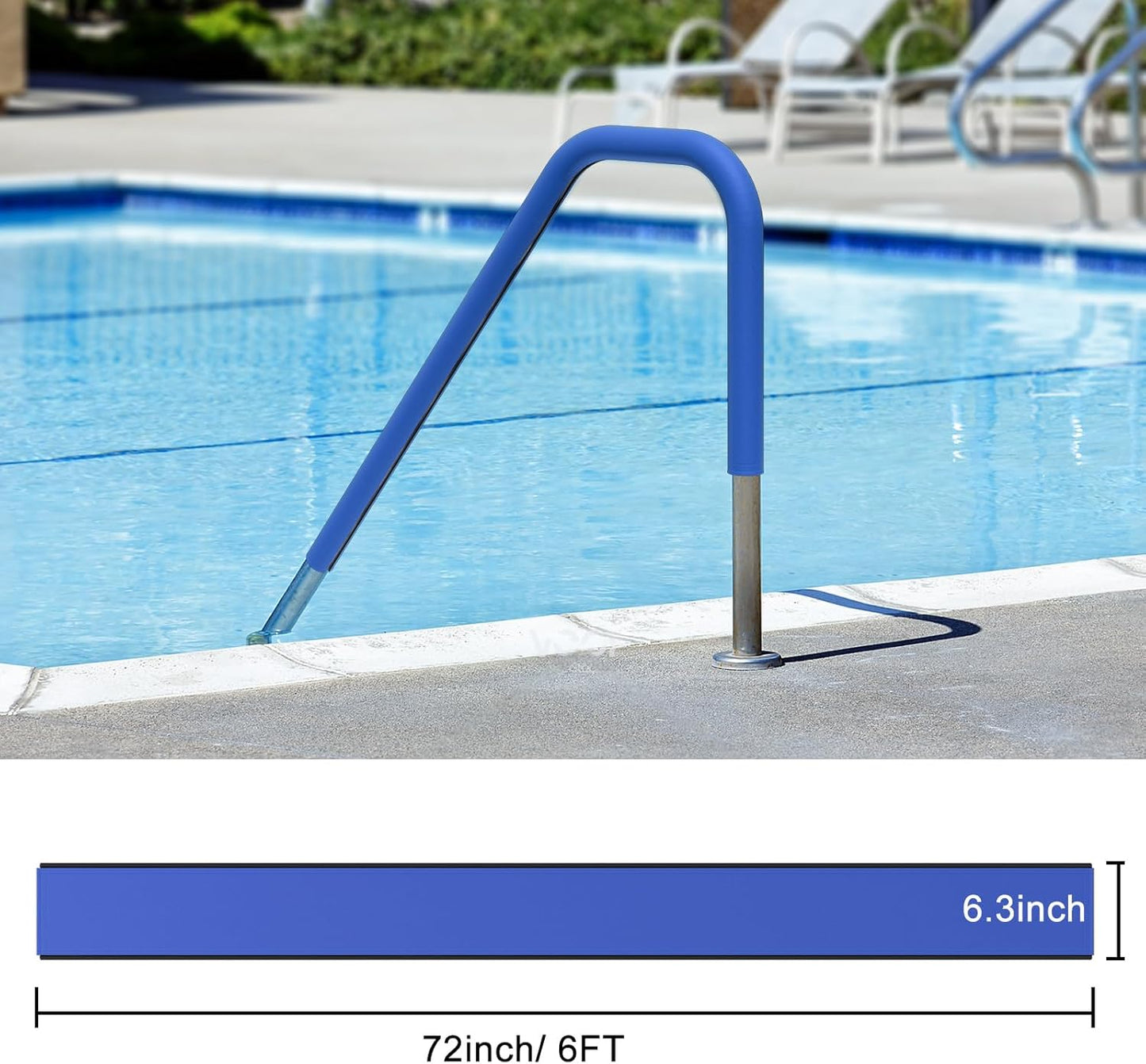 Funda antideslizante pasamanos piscina 6ft con cremallera