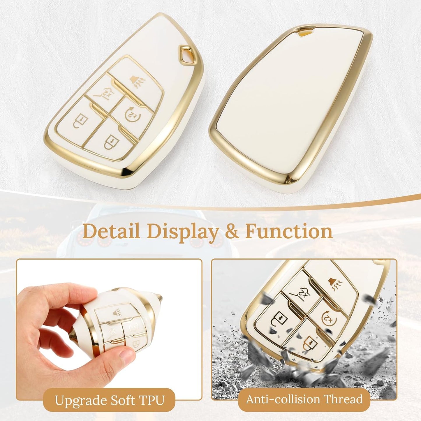 Funda llavero Buick Envision Denali 1500HD color dorado