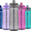 Botella agua plástico 18oz con popote asa reutilizable sin BPA