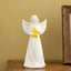 Luz nocturna ángel porcelana con versículo bíblico