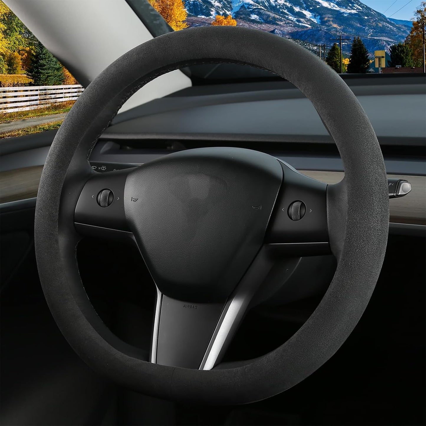 Funda volante ante Tesla Model 3/Y antiderrap 35.5-36cm