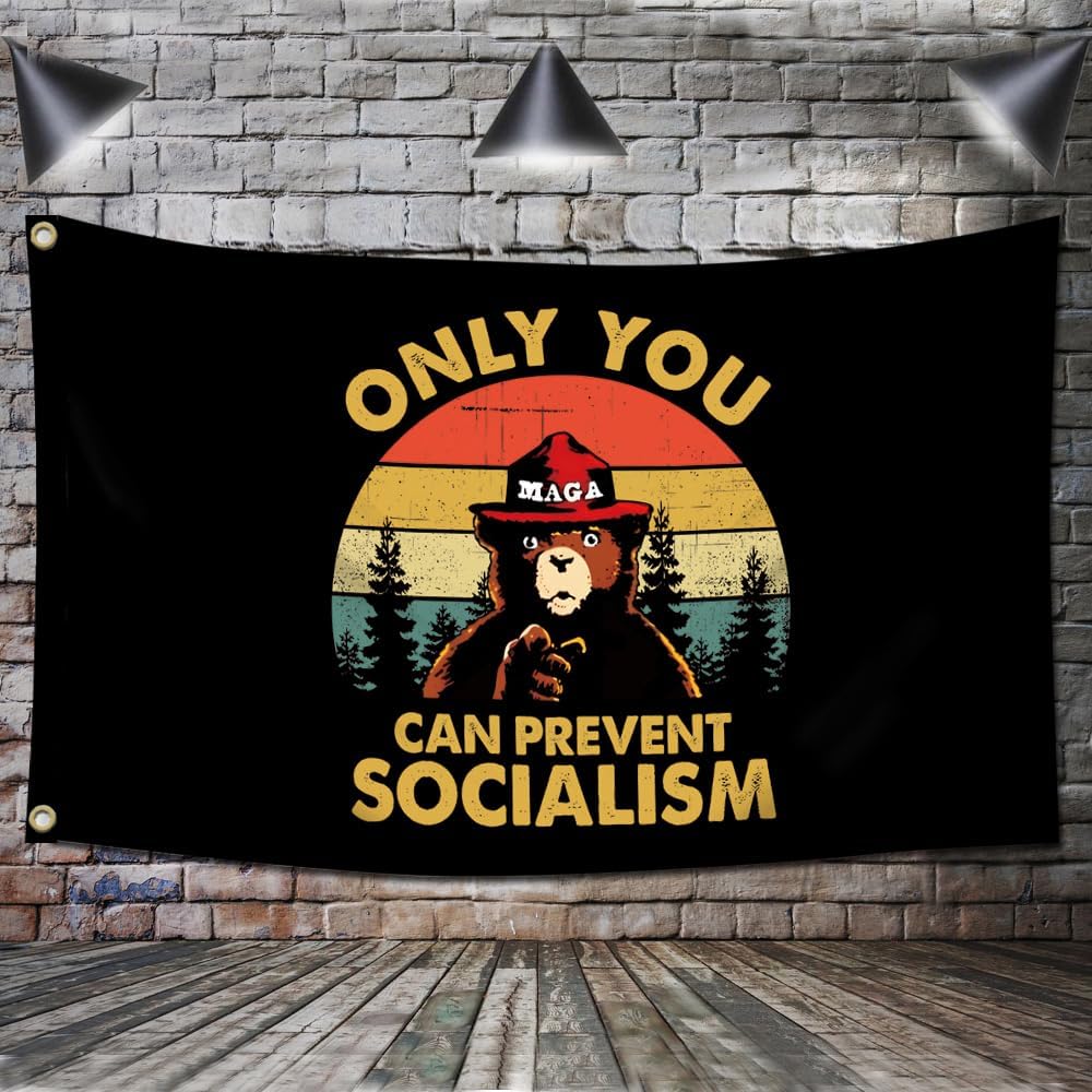 Bandera Trump antisocialismo 3x5pies decoración jardín