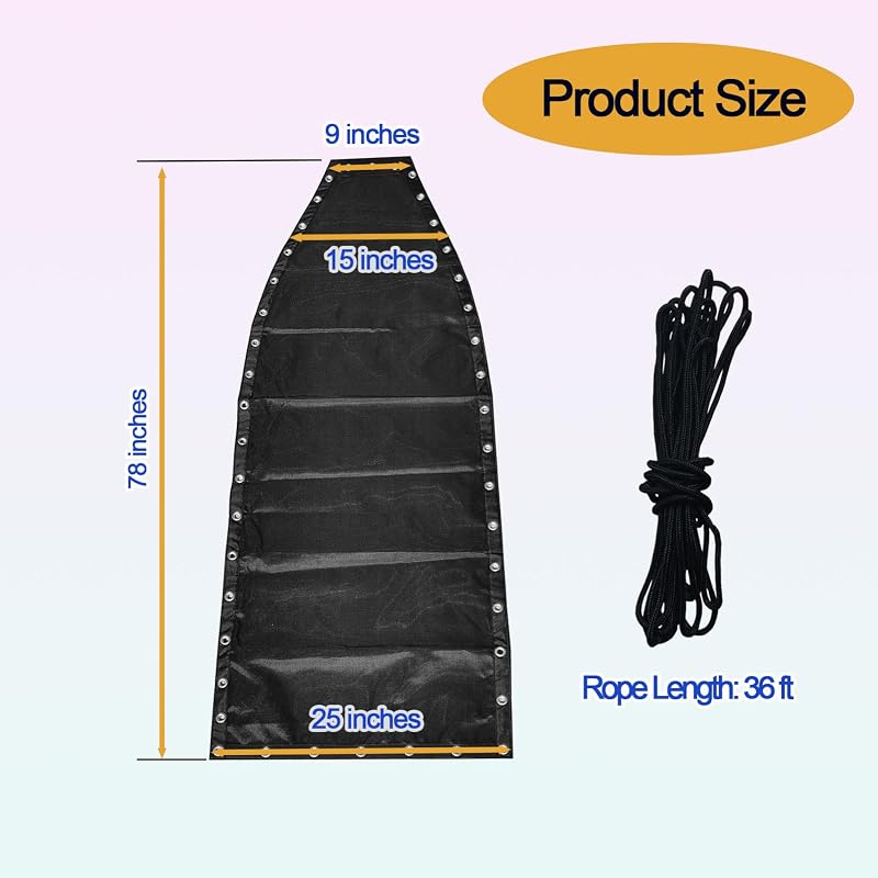 Malla impermeable negra para silla colgante tumbona