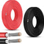 Cable solar 50ft negro y rojo 10 AWG resistente UV