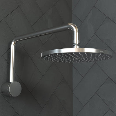 Brazo ducha giratorio 16pulg cromo para cabezal pared