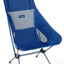 Silla camping plegable respaldo alto azul con bolsillos