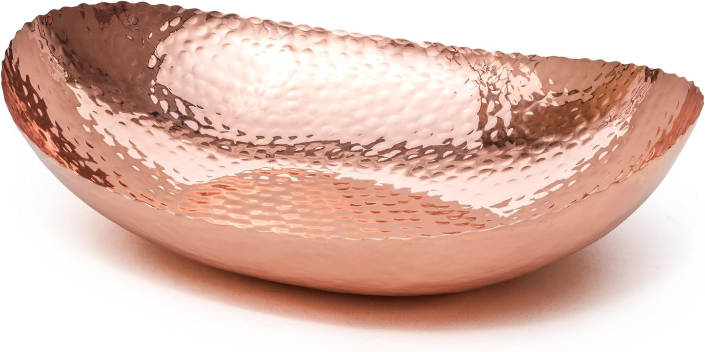 Cuenco decorativo chapado cobre 12.75pulg