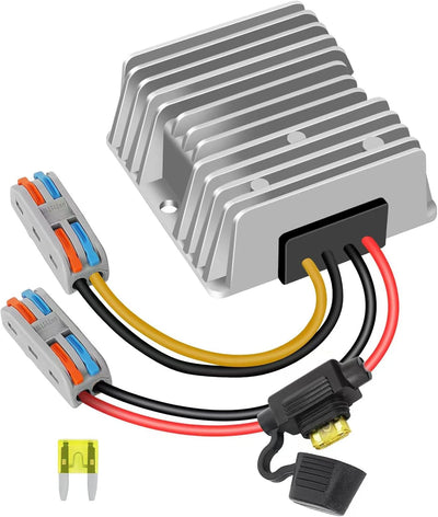 Convertidor voltaje 12V 240W impermeable para carros golf scooters