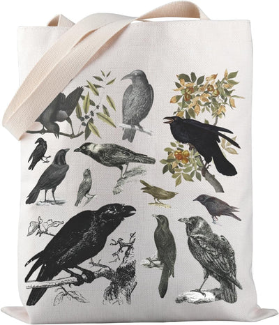 Bolsa tote Black Bird y Raven Regalo observar aves Dark Academia