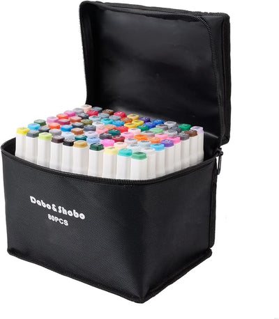 Marcador alcohol 80 colores doble punta para adultos