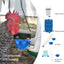 Bebedero para aves pollo pato ganso azul accesorios T